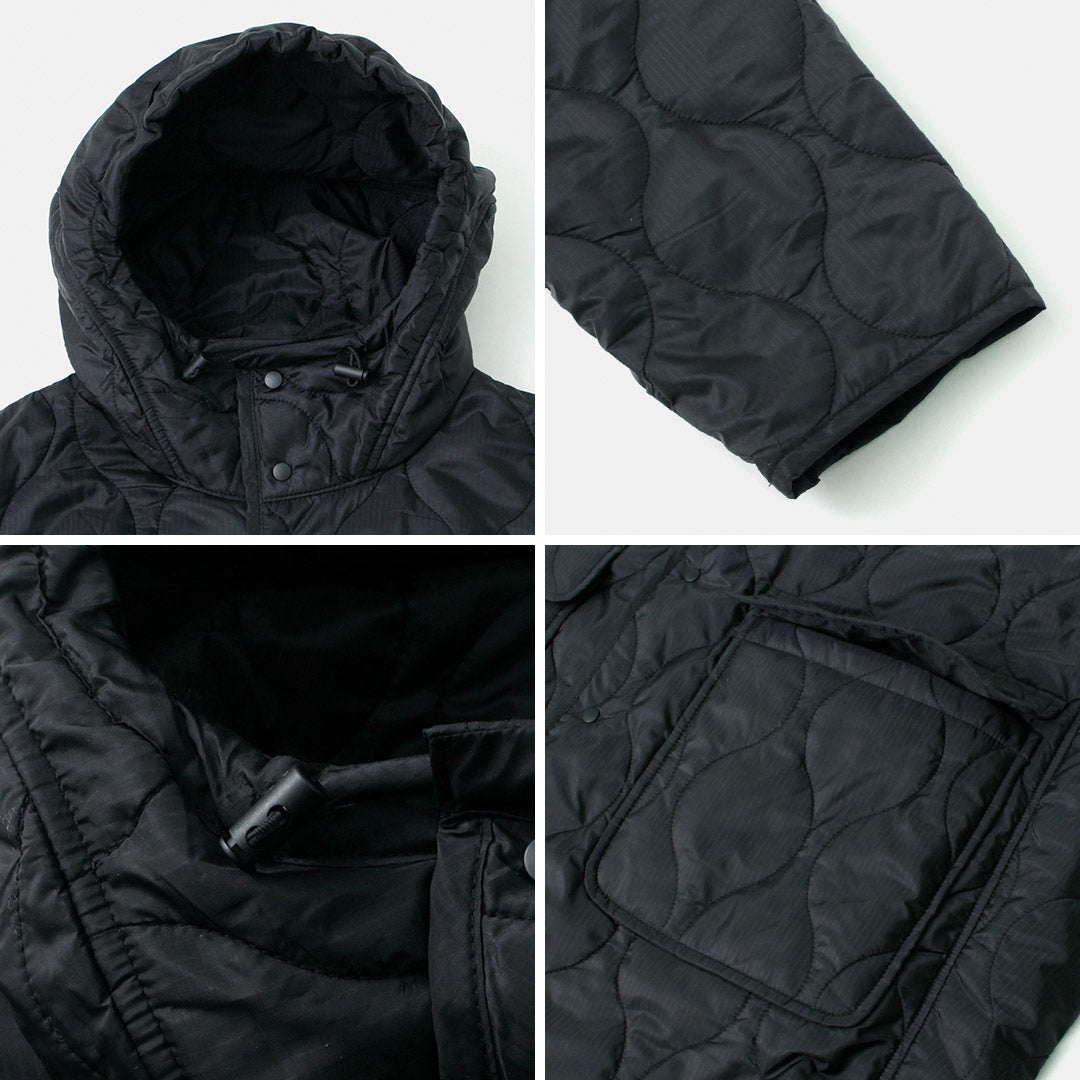 Remi relief / nylon rip gourd matelted mantel hoodie