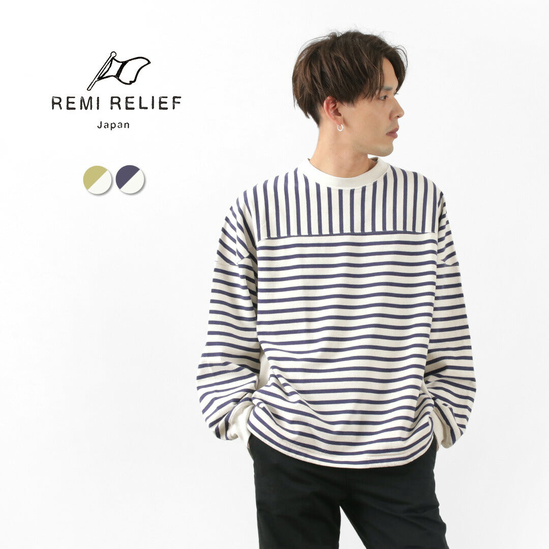 REMI RELIEF / 16/2 stripe FOOTBALL LONG T