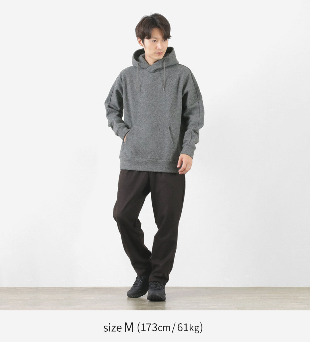 Re fait à Tokyo Japan / Wool Melton Pullover Hoodie