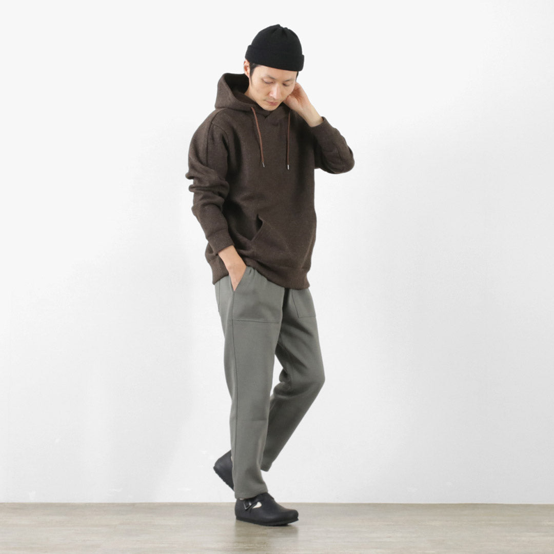 Re fait à Tokyo Japan / Wool Melton Pullover Hoodie