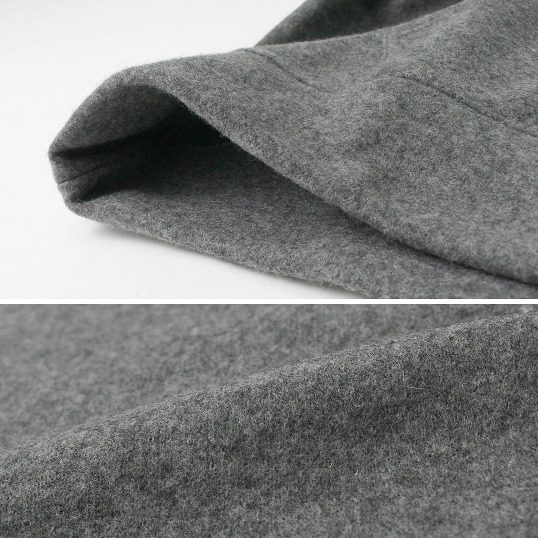 Re fait à Tokyo Japan / Wool Melton Pullover Hoodie