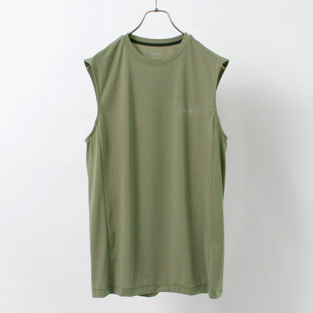 NANGA / Dry base layer no sleeve tee