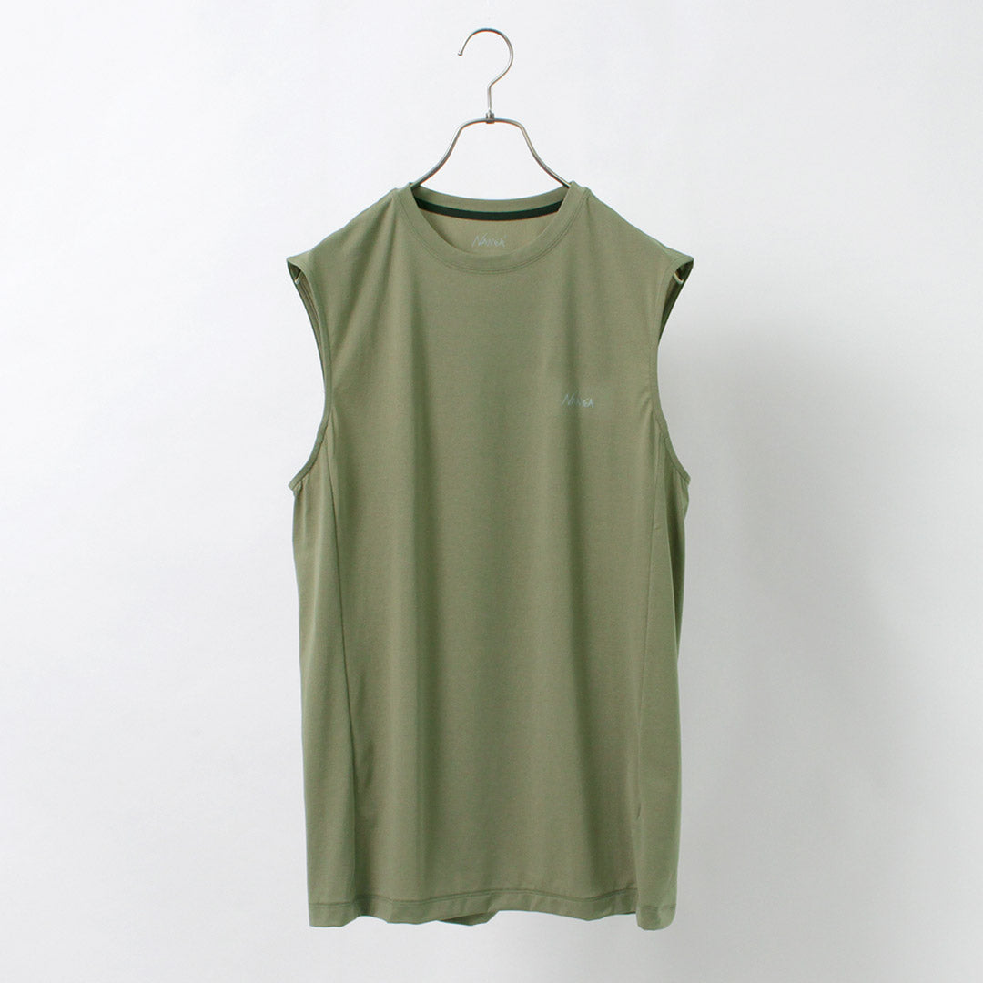 NANGA / Dry base layer no sleeve tee