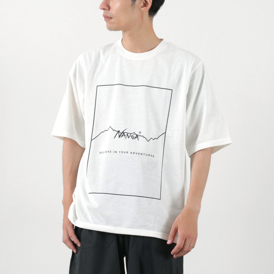 NANGA / Dry Mix Frame Logo Tee