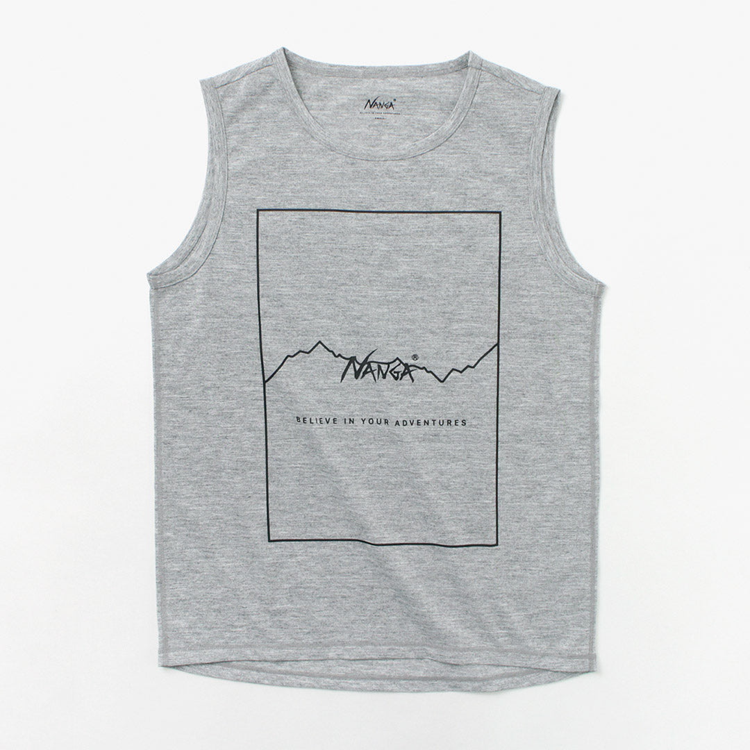 NANGA / Dry mix frame logo tank top T-shirt