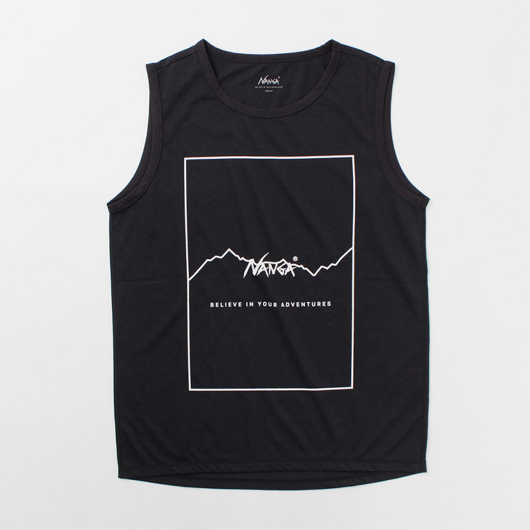 NANGA / Dry mix frame logo tank top T-shirt