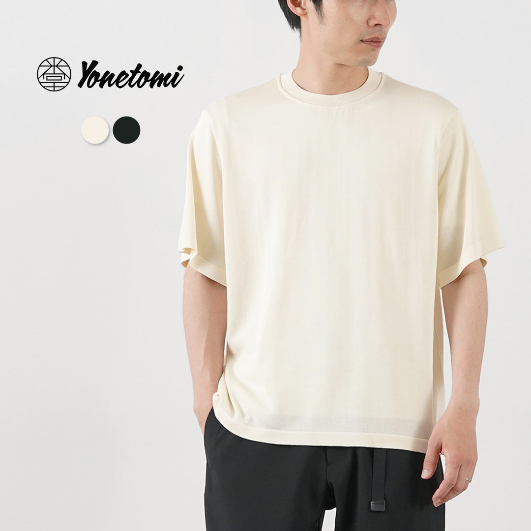 YONETOMI NEW BASIC / Silk Knit T-Shirt