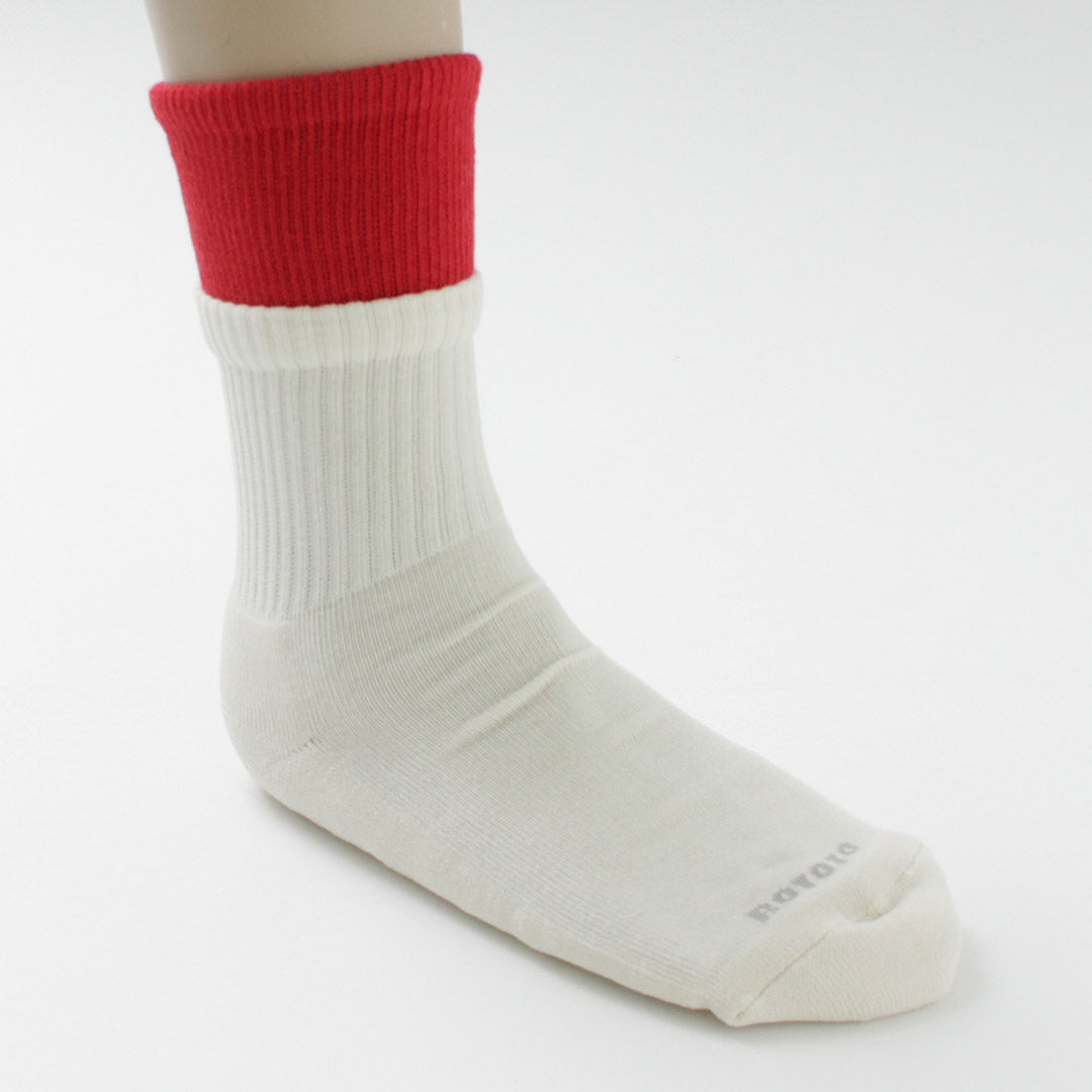 ROTOTO / R1421 Organic cotton double layer crew socks