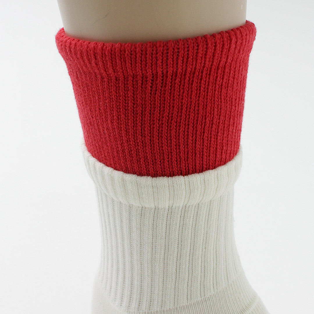 ROTOTO / R1421 Organic cotton double layer crew socks