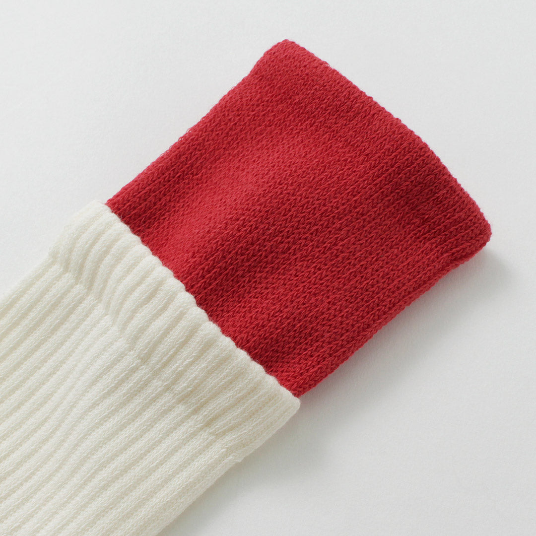 ROTOTO / R1421 Organic cotton double layer crew socks