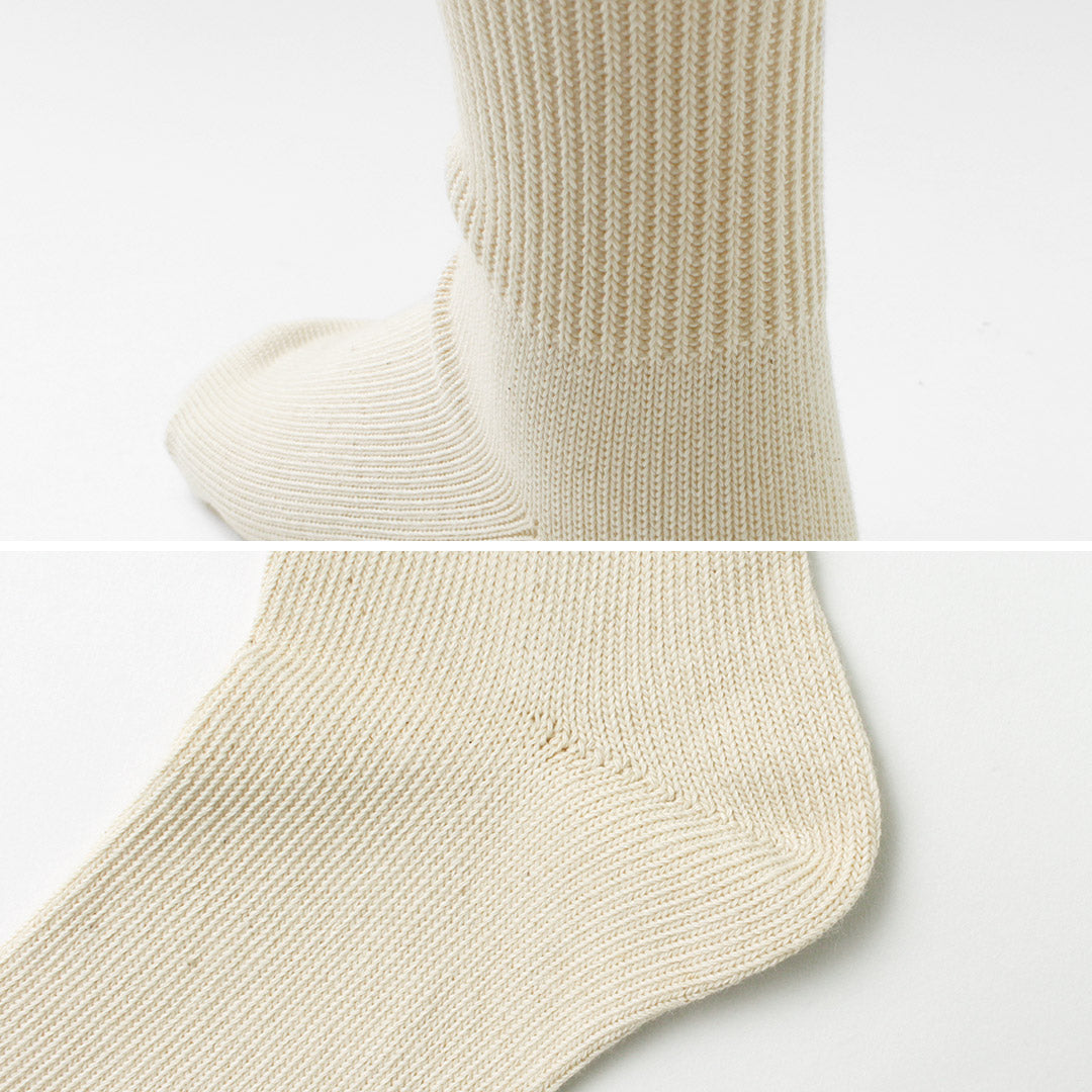 ROTOTO / R1427 Organic Daily 3 Pack Ribbed Crew Socks