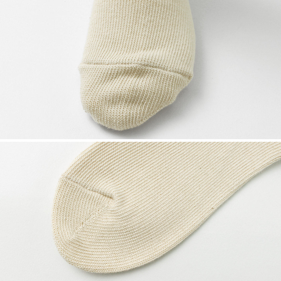 ROTOTO / R1427 Organic Daily 3 Pack Ribbed Crew Socks