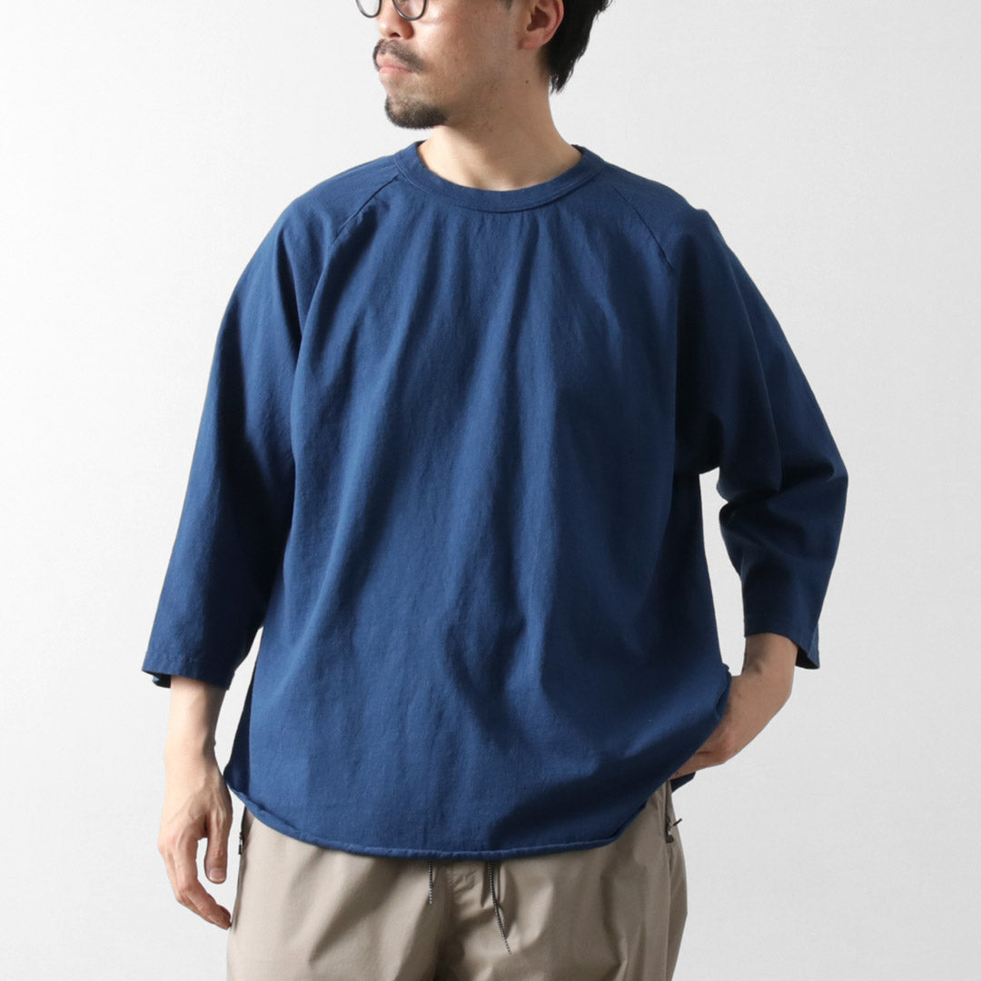 WALLA WALLA SPORT / Three-quarter Sleeve Solid Baseball T-Shirt