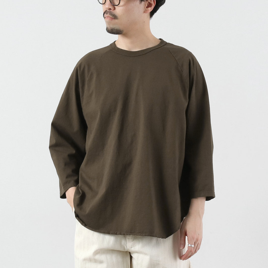 WALLA WALLA SPORT / Three-quarter Sleeve Solid Baseball T-Shirt