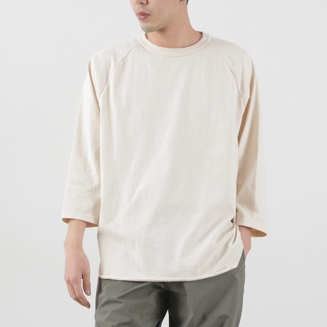 WALLA WALLA SPORT / Three-quarter Sleeve Solid Baseball T-Shirt