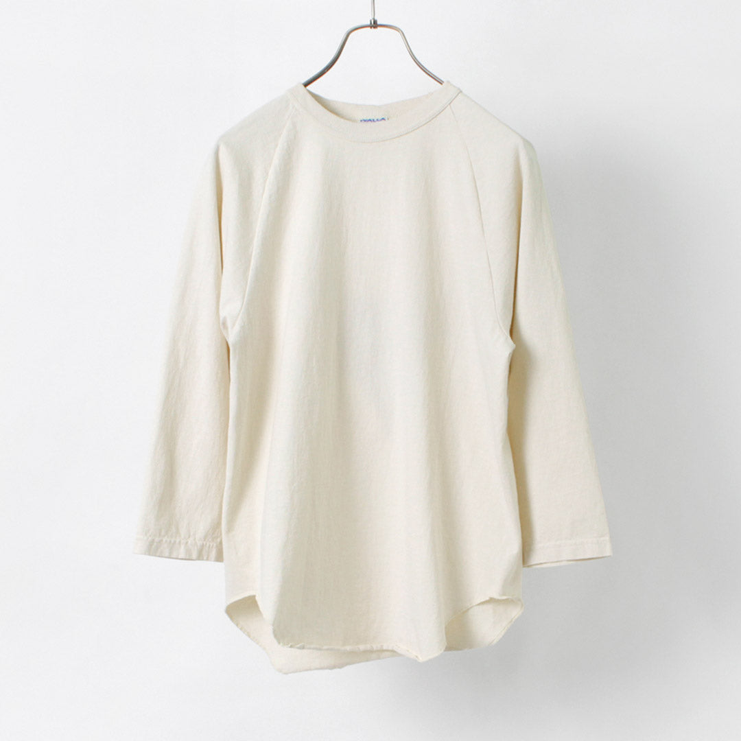 WALLA WALLA SPORT / Three-quarter Sleeve Solid Baseball T-Shirt