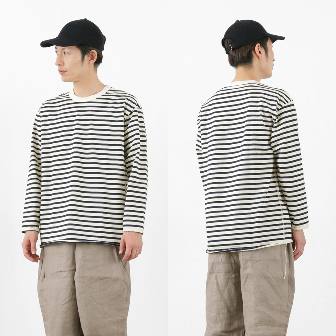 HAVE A GOOD DAY / Striped Loose Long Sleeve T-Shirt