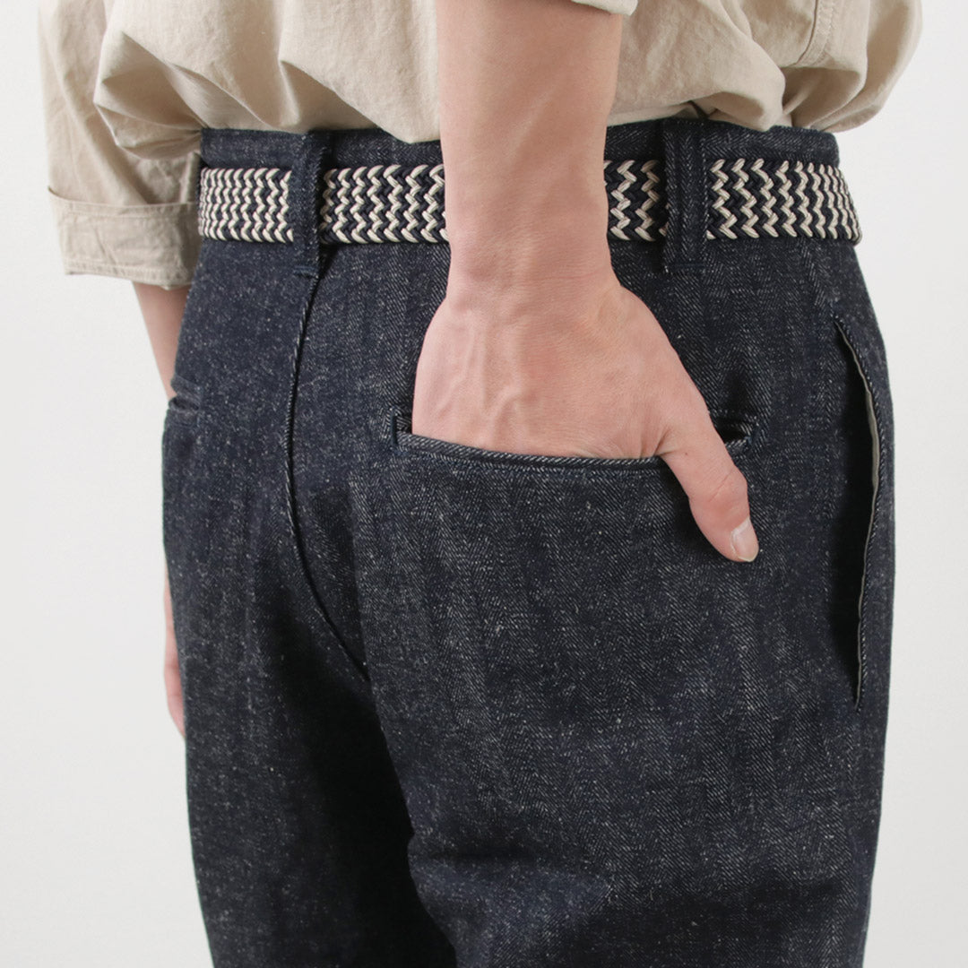 FOB FACTORY / F0516 Coton Chanvre Herringbone pantalon