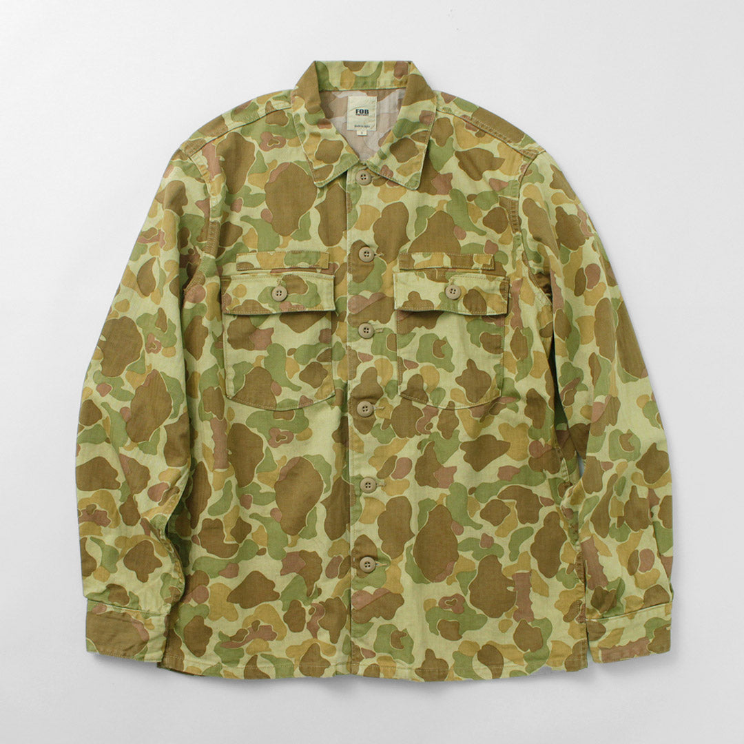 FOB FACTORY / F2362 Fatigue shirt jacket camo