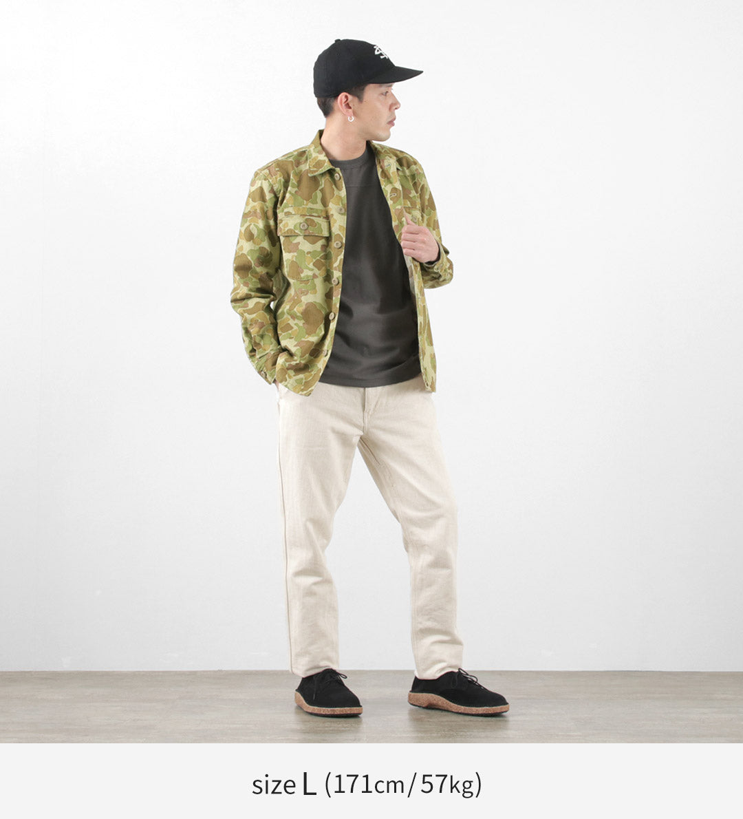 Fob Factory / F2362 Veste de chemise de fatigue Camo