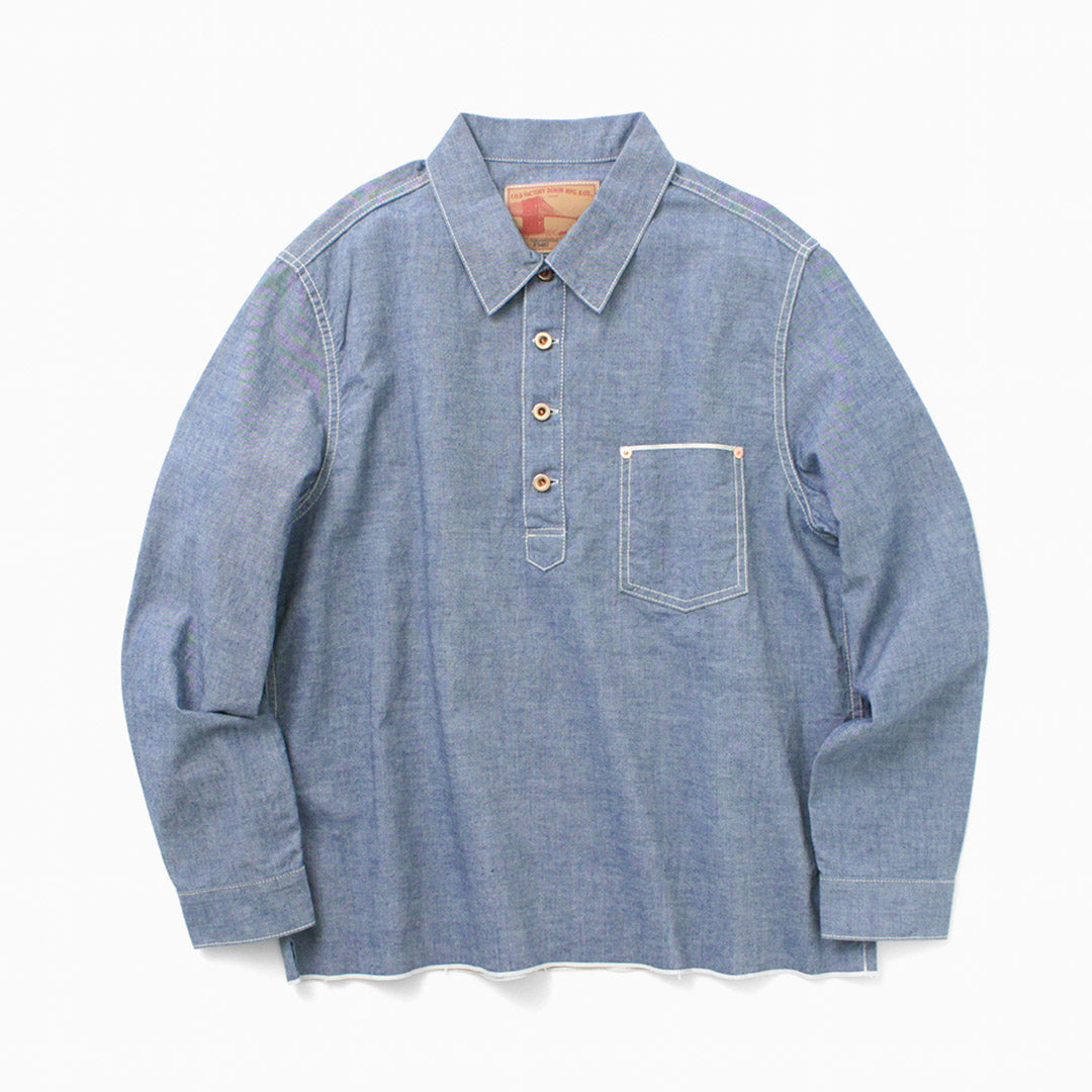 FOB Fábrica / F3487 Camisa de jaleo de Chambray