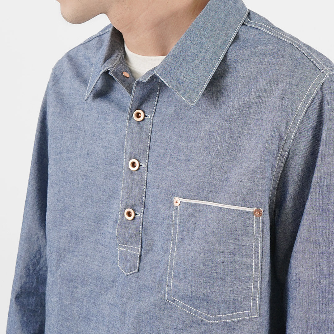 FOB Fábrica / F3487 Camisa de jaleo de Chambray