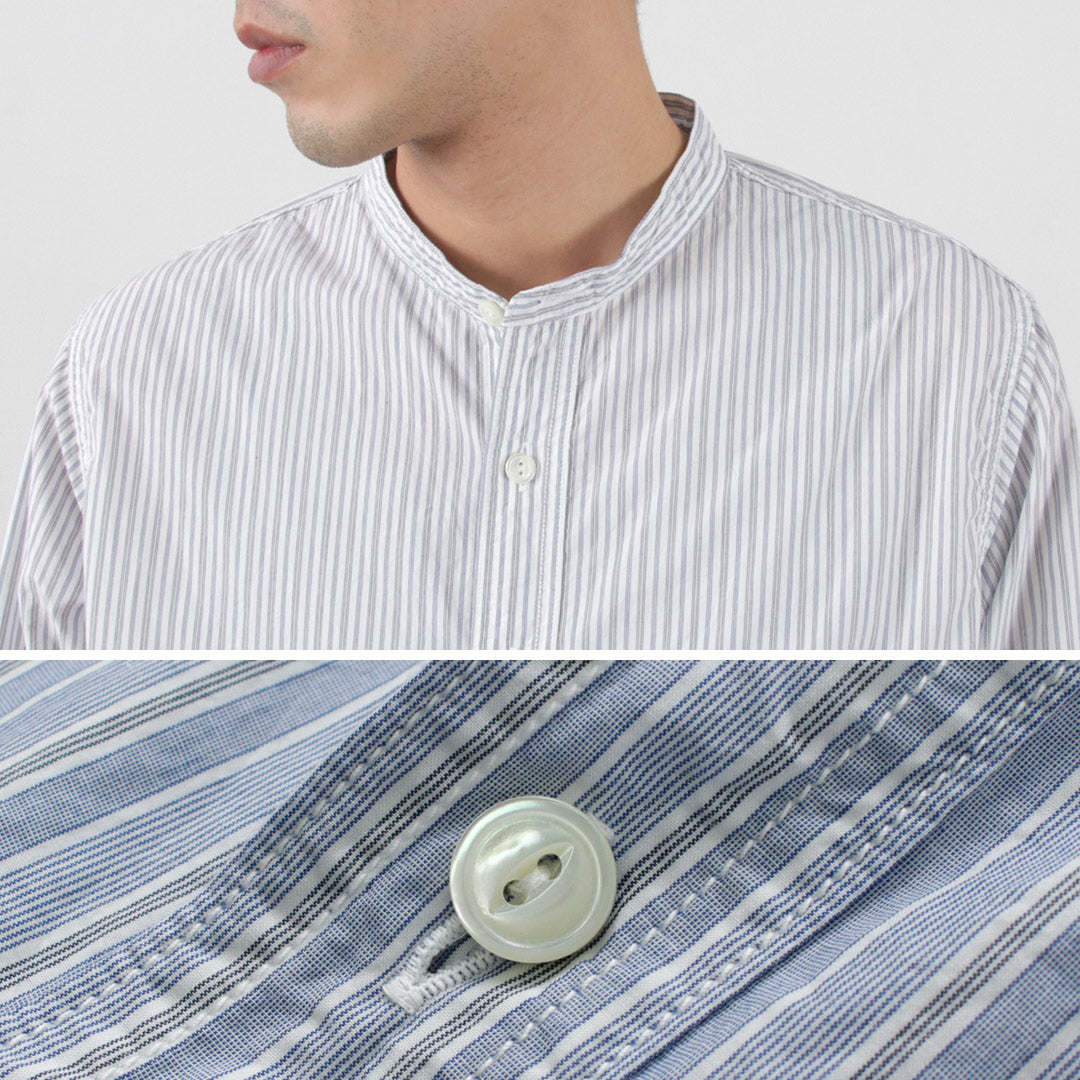 Camisa de cuello de banda a rayas FOB Factory / F3488