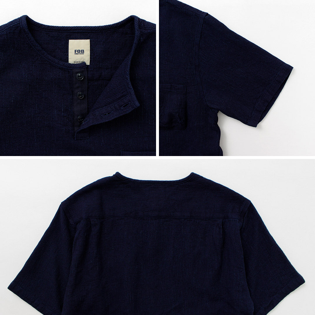 FOB工厂 / F3493 Indigo Waffle T恤