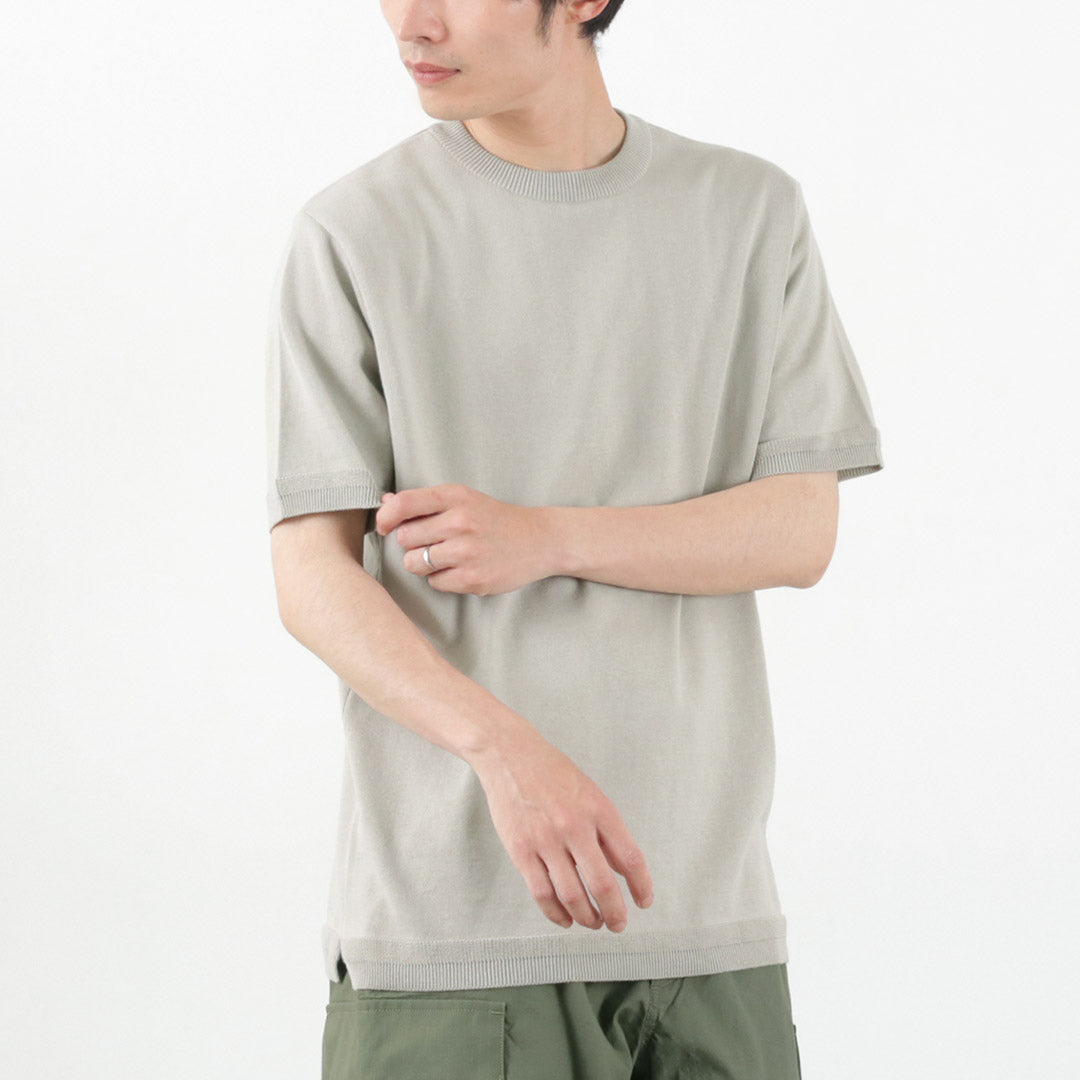 FUJITO / Crew Neck Knit T-Shirt