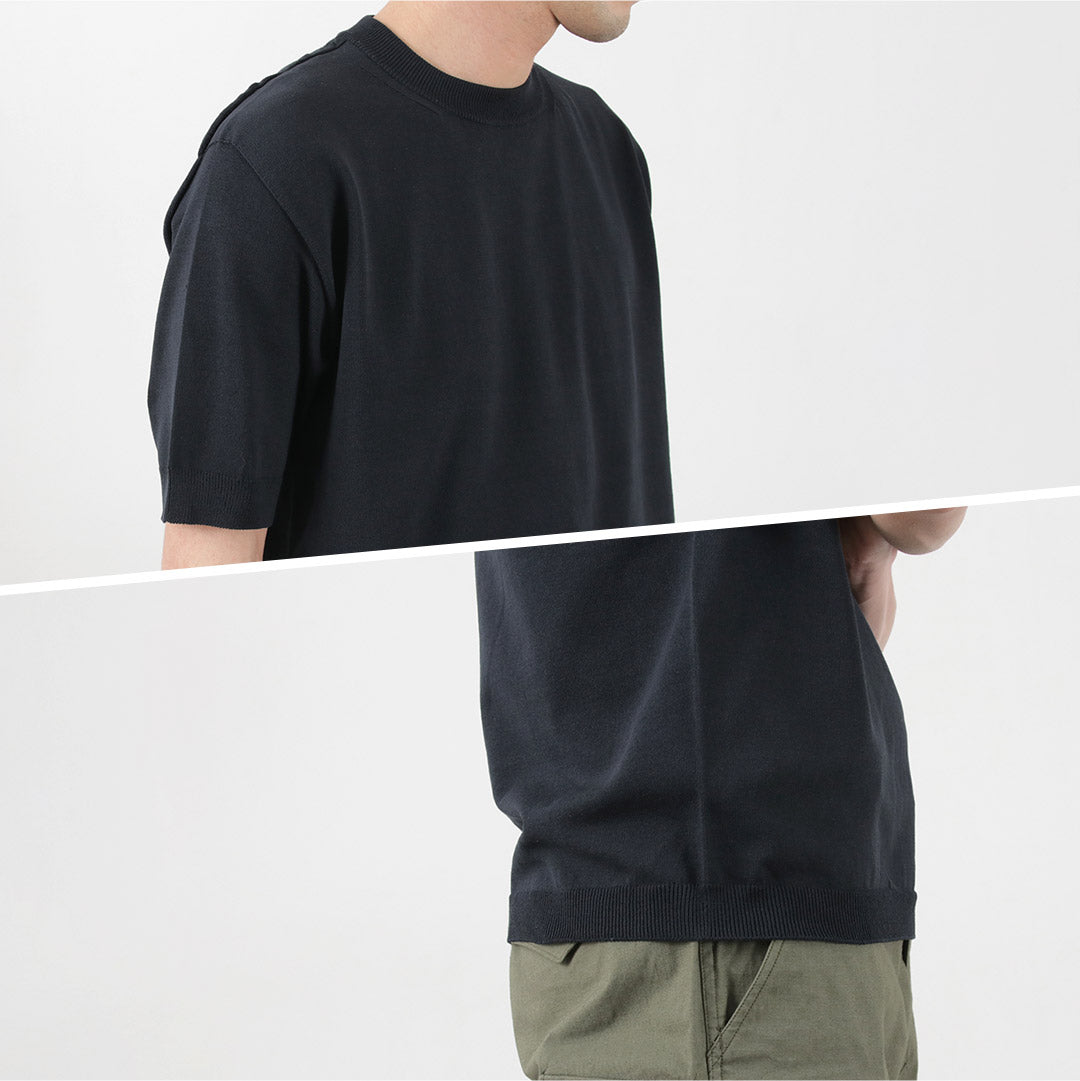 SOGLIA / Cotton Fitted Seamless Knit Tee