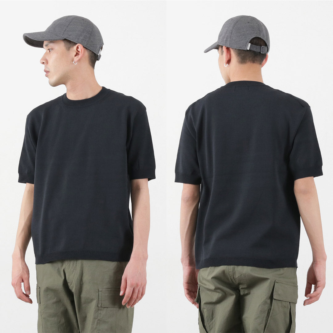 SOGLIA / Cotton Fitted Seamless Knit Tee