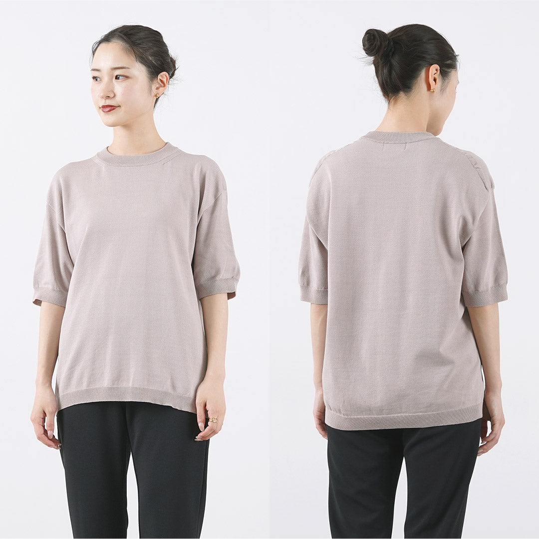 SOGLIA / Cotton Fitted Seamless Knit Tee