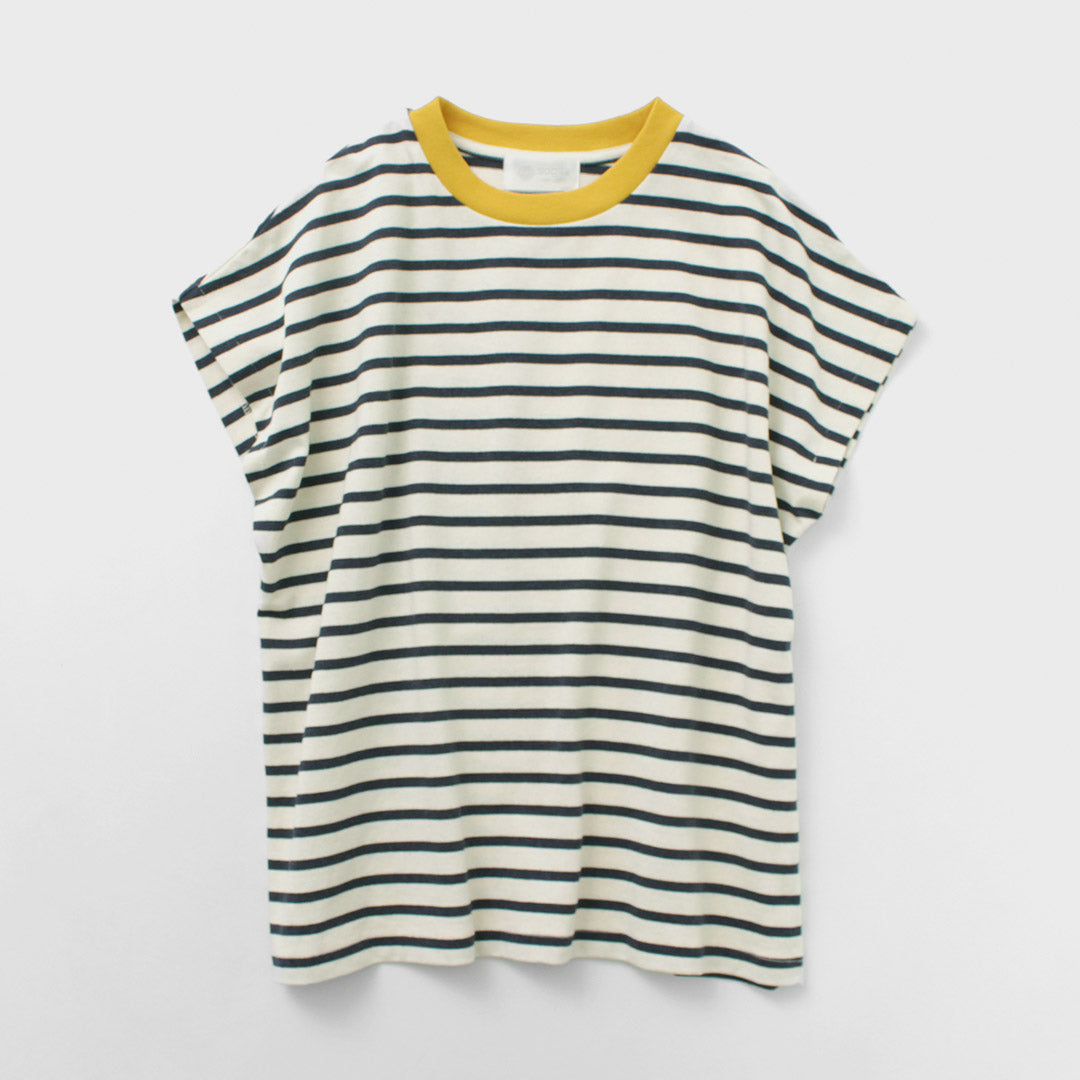 SOGLIA / Open End French Sleeve T-Shirt Striped