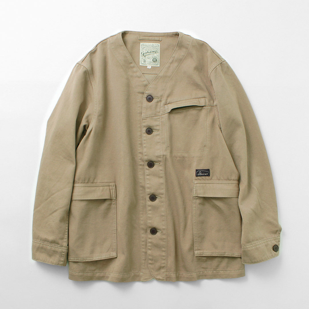 GOHEMP / Green Lodge Jacket Hemp Cotton Recycled Polyester Cloth