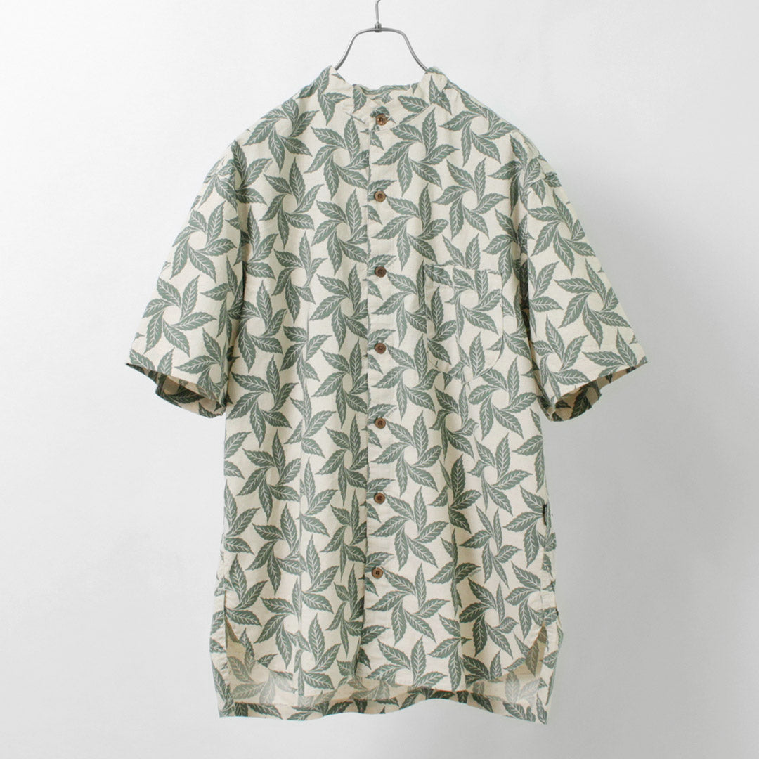 Gohemp / camisa de manga corta sin cuello estampado de tornado