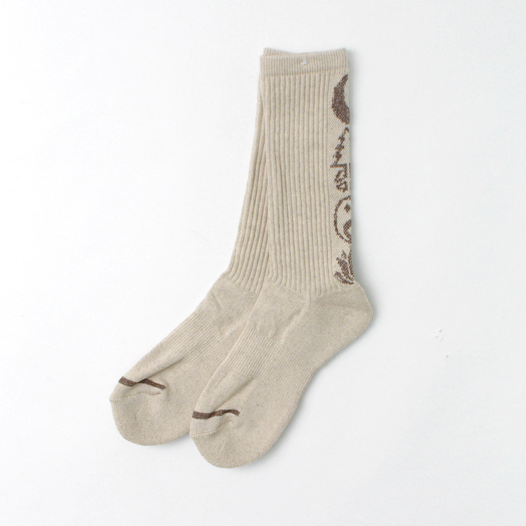 GOHEMP / Patterned Pile Crew Socks