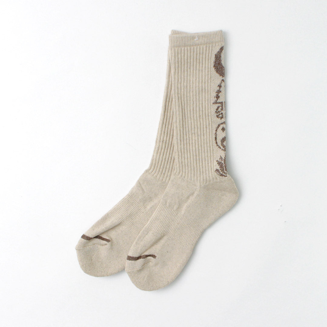 GOHEMP / Patterned Pile Crew Socks