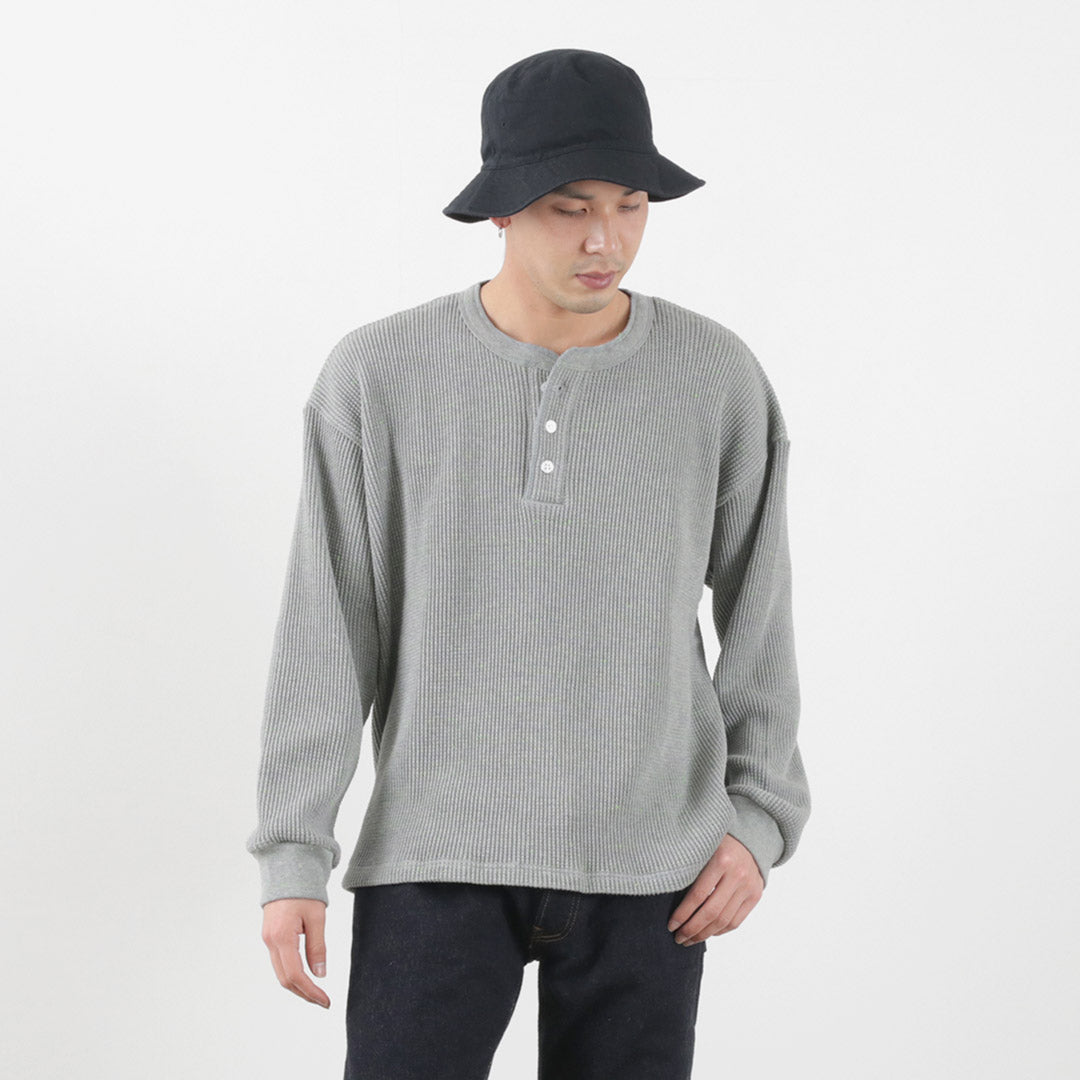 MOC T / Heavy Neon Waffle Henry Neck Pullover