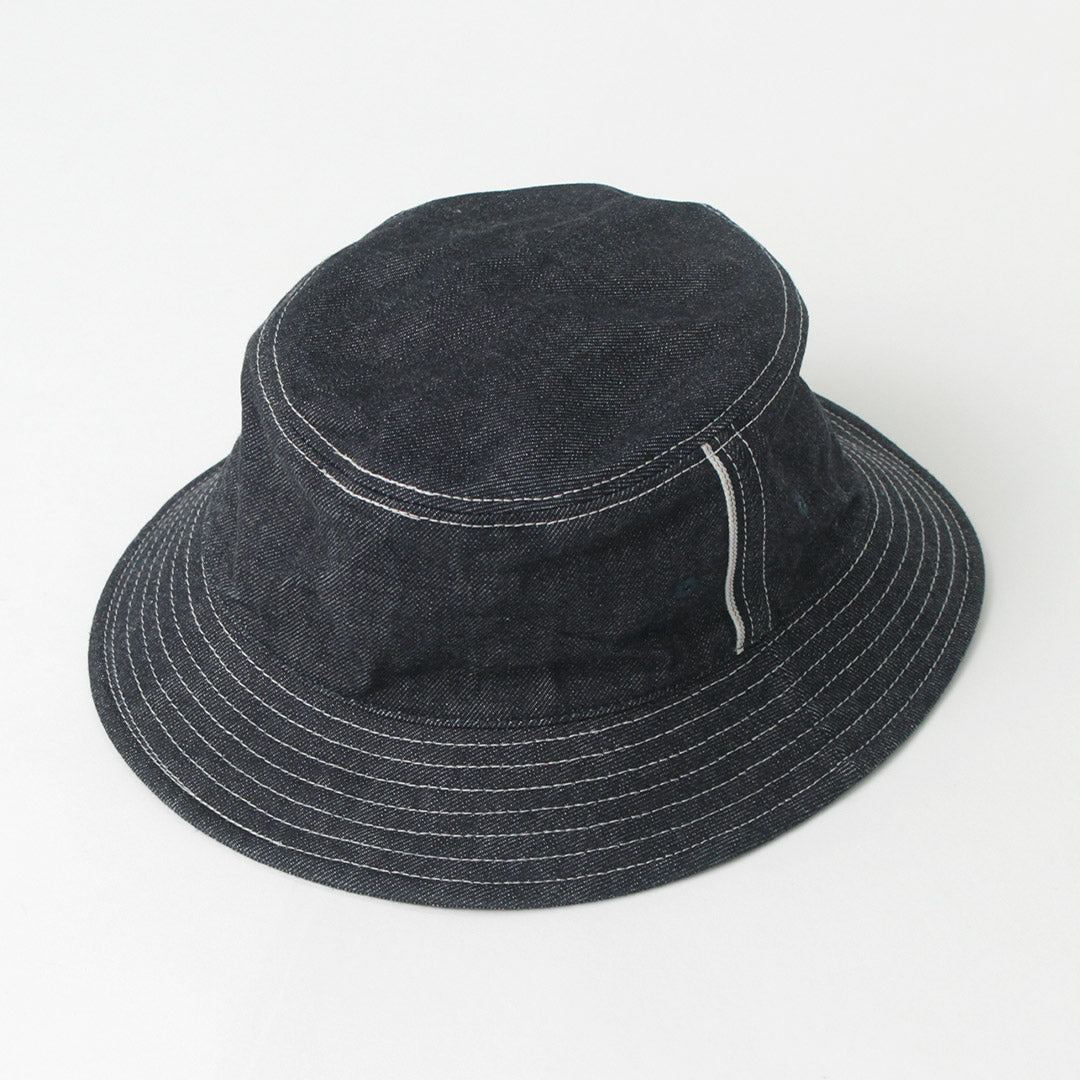 Chapeau de seau de denim Selvedge supérieur / F191