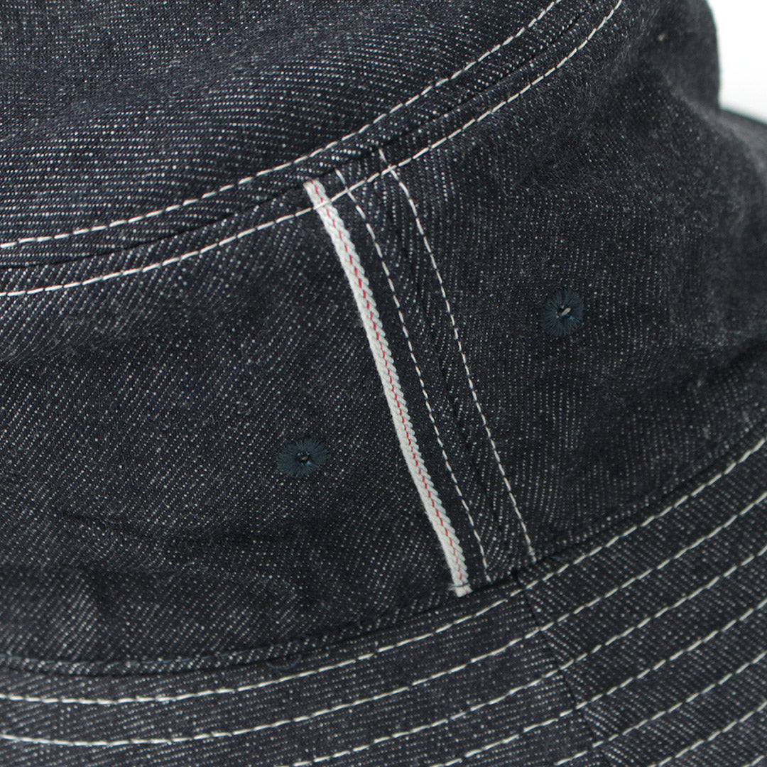 Chapeau de seau de denim Selvedge supérieur / F191