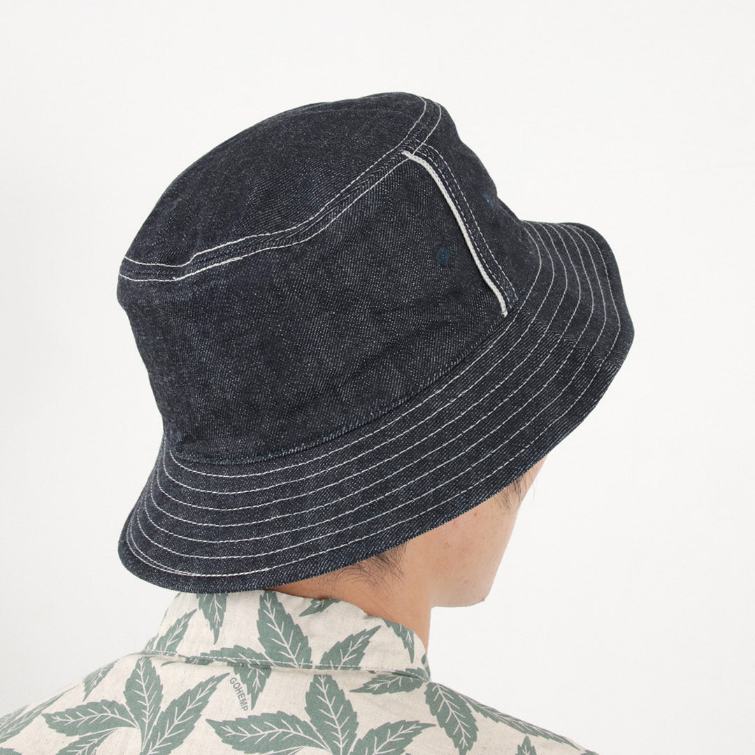 Chapeau de seau de denim Selvedge supérieur / F191