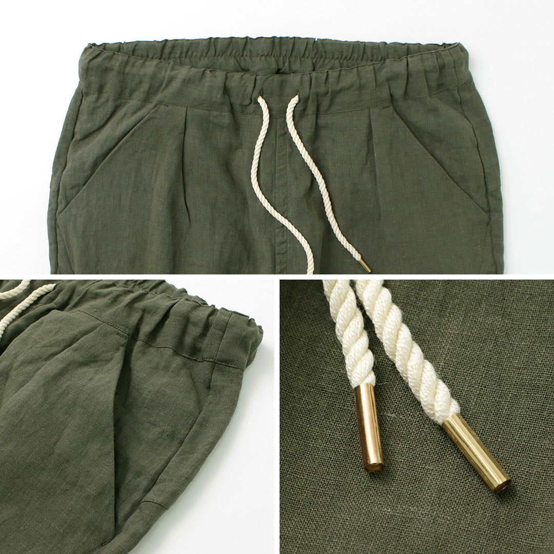 RE MADE IN TOKYO JAPAN / French Linen Tucked Pants