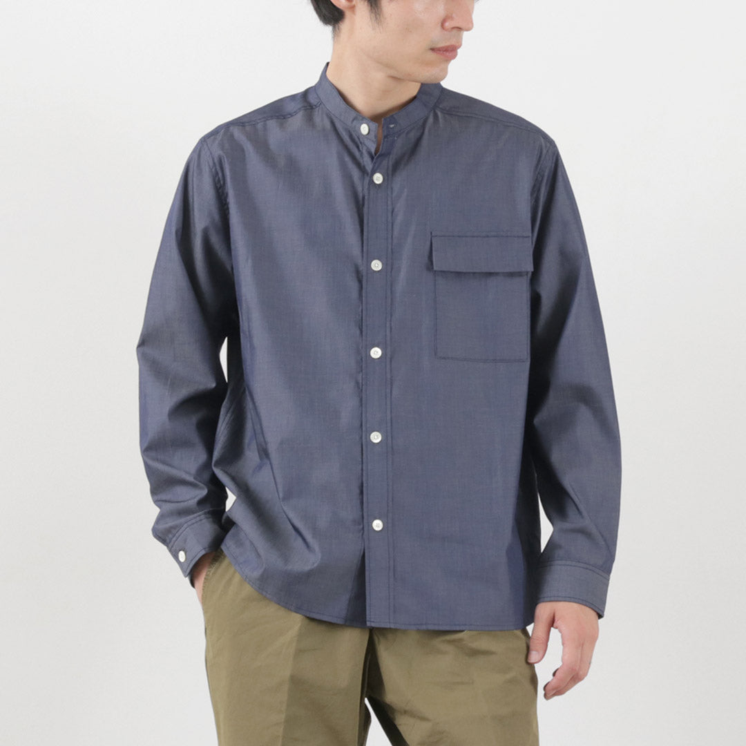 RE MADE IN TOKYO JAPAN / 200 twin yarn chambray twill CPO shirt