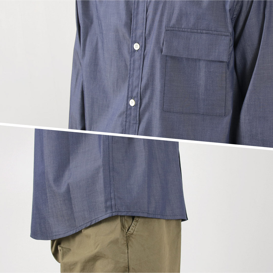 RE MADE IN TOKYO JAPAN / 200 twin yarn chambray twill CPO shirt