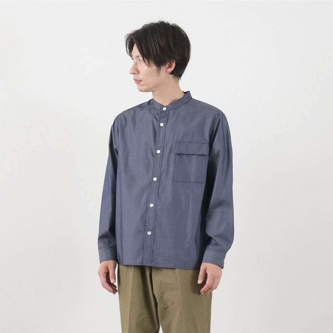 RE MADE IN TOKYO JAPAN / 200 twin yarn chambray twill CPO shirt