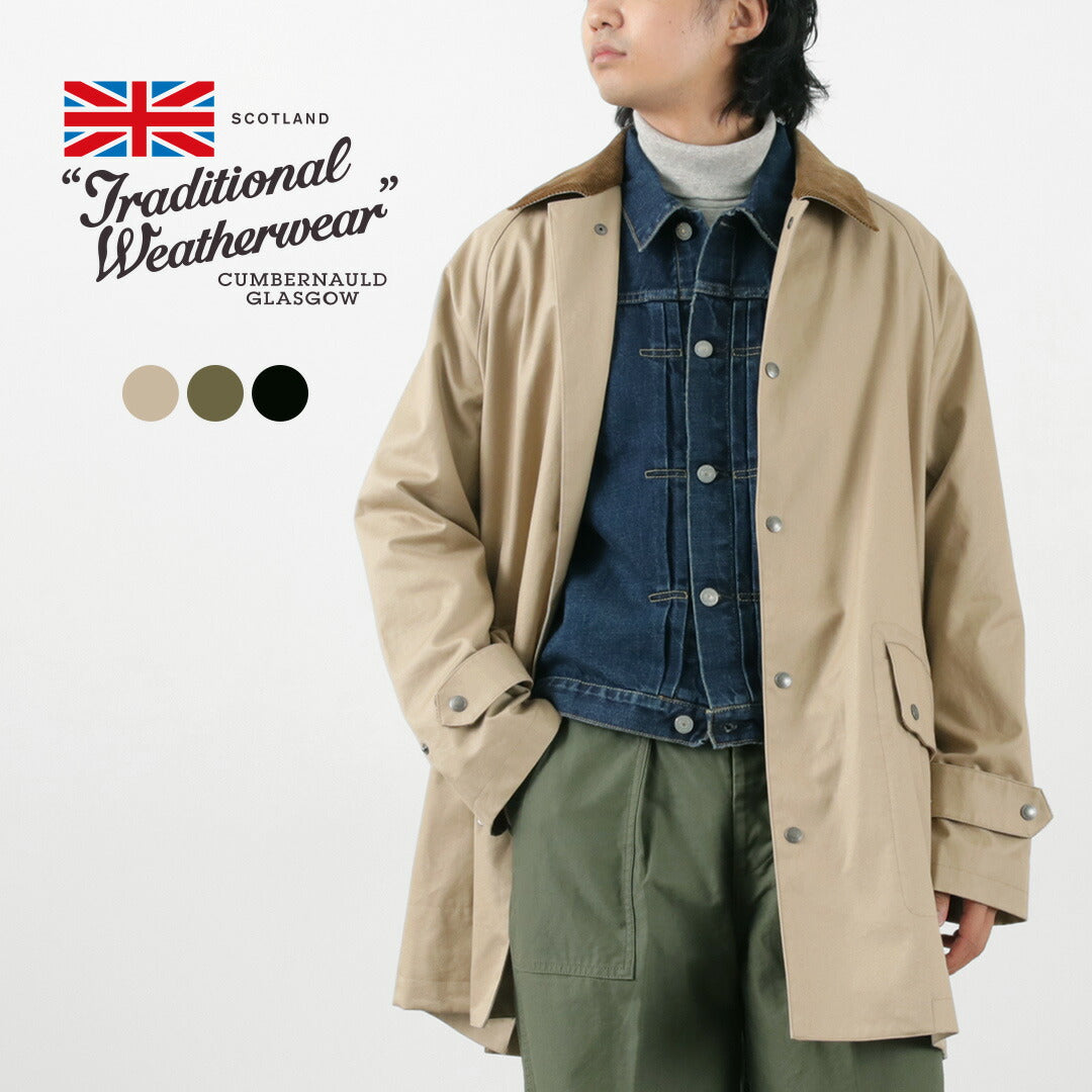 TRADITIONAL WEATHERWEAR / High Density Fabric Corduroy Collar Coat