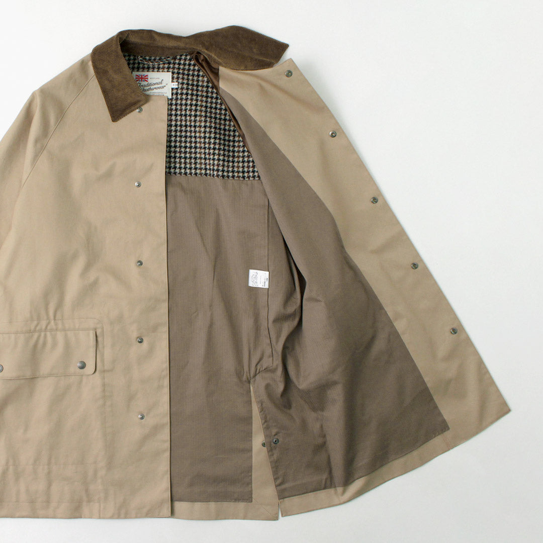 TRADITIONAL WEATHERWEAR / High Density Fabric Corduroy Collar Coat