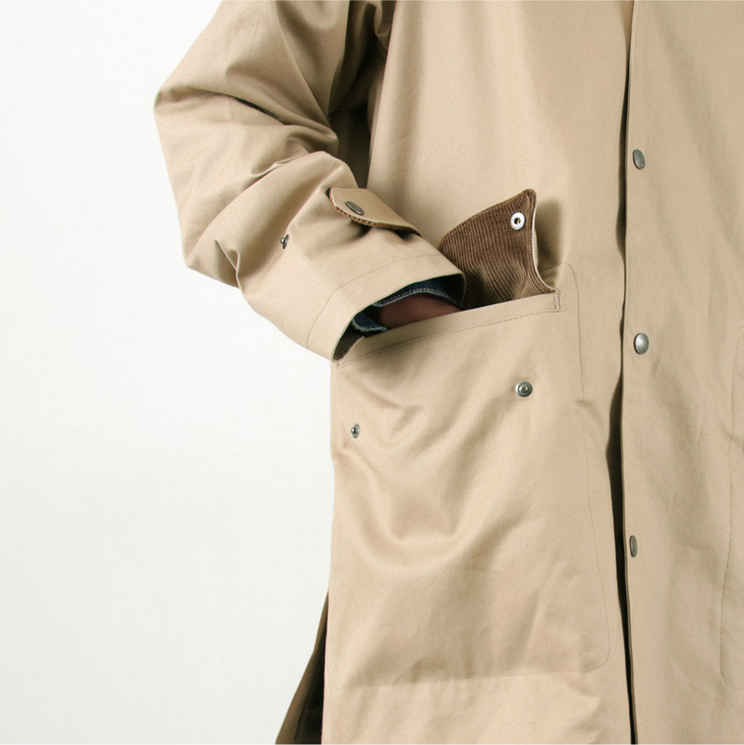 TRADITIONAL WEATHERWEAR / High Density Fabric Corduroy Collar Coat