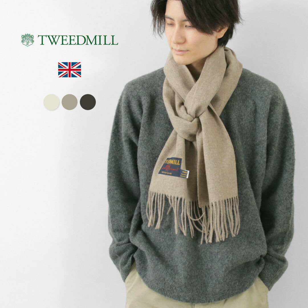 TWEED MILL / Lamb Wool Scarf Solid