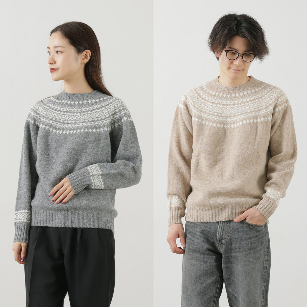 蘇格蘭的Harley / Fair Isle Crew Neck毛衣